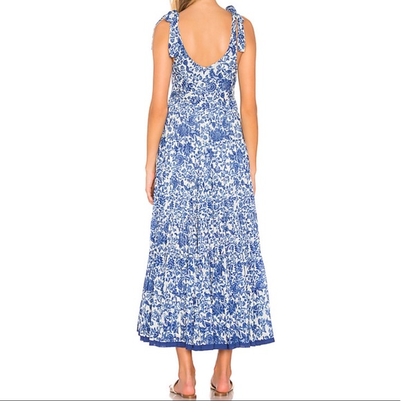 Free People Kikas Printed Midi Dress in Ivory - Picture 8 of 13